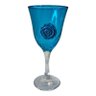 Taça Azul Iemanjá Lirio Rosa Super Luxo 330 Ml -vidro - 1