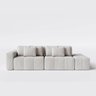 Sofá Modulado Ilha Santorini 2,50m X 1,60m em Boucle Bege - Home Mobily - 12