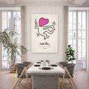 Ver imagem 5 de Quadro Canvas The Love Keith Haring 70x50cm Mold Branca