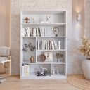 Ver imagem 5 de Estante Decorativa para Livros 5 Prateleiras 120x180cm Branca Casuá Seattle
