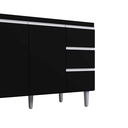 Ver imagem 5 de Balcão Gabinete de Pia para Cozinha sem Tampo 120cm Andréia Preto Fosco- Mabe Magazine