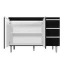 Ver imagem 4 de Balcão Gabinete de Pia para Cozinha sem Tampo 120cm Andréia Preto Fosco- Mabe Magazine