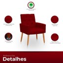 Ver imagem 3 de Poltrona para Sala Reforçada Confortável Íris Suede Ads Decor Poltrona Cadeira Sala Quarto Decorativ
