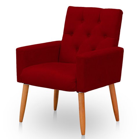 Poltrona para Sala Reforçada Confortável Íris Suede Ads Decor Poltrona Cadeira Sala Quarto Decorativ