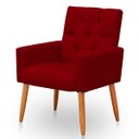 Ver imagem 1 de Poltrona para Sala Reforçada Confortável Íris Suede Ads Decor Poltrona Cadeira Sala Quarto Decorativ