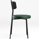 Ver imagem 7 de Kit 04 Cadeira Estofada Para Sala Jantar Barcelona L02 Couríssimo Preto Facto Verde Musgo - Lyam