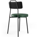 Ver mais imagens de Kit 04 Cadeira Estofada Para Sala Jantar Barcelona L02 Couríssimo Preto Facto Verde Musgo - Lyam