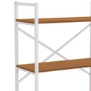 Ver imagem 7 de Estante Industrial Metal e Madeira Organizador Baixo 85x72cm Canela/branco