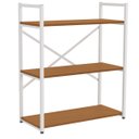 Ver imagem 4 de Estante Industrial Metal e Madeira Organizador Baixo 85x72cm Canela/branco
