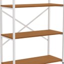 Ver imagem 5 de Estante Industrial Metal e Madeira Organizador Baixo 85x72cm Canela/branco