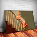 Ver imagem 1 de Placa Decorativa Mulher Descendo Escadas-30X45CM