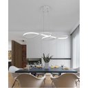 Ver imagem 3 de Lustre Arco Infinito 3 em 1 Led Pendente Perfil Hall de Entrada Hotel Recepçao Restaurante Comercial
