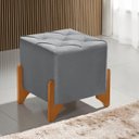 Ver imagem 1 de Puff Banqueta Kansas Quadrado em Veludo Desenho Sofisticado