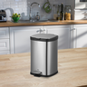 Lixeira Aço Inox Escovado Pedal e Balde Frame 6l Brinox - 6
