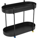 Ver imagem 1 de Suporte Decorativo Planta Cachepo para Vasos 2 Niveis Home&co Metal 23x27x13cm Preto