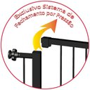 Ver imagem 2 de Grade Portão Pet Bebê Divisor Ambiente 90 Cm Preto