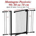 Ver imagem 3 de Grade Portão Pet Bebê Divisor Ambiente 90 Cm Preto