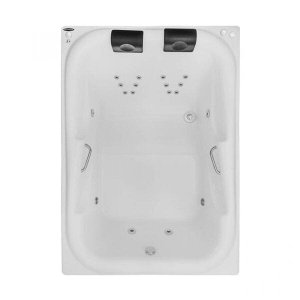 Banheira Hidromassagem Astra Double Tahiti Super Luxo 180cmx130cmx63cm - 04 Jatos Acrílico P1 Com Aq