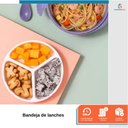 Ver imagem 4 de Kit Refeição Infantil Criança Bebê 3 Peças C/ Talher Ventosa Rosa