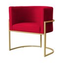 Ver imagem 4 de Kit 02 Poltronas Decorativa Luana Luxo Veludo Cores - DS Estofados - Vermelho