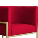 Ver imagem 5 de Kit 02 Poltronas Decorativa Luana Luxo Veludo Cores - DS Estofados - Vermelho