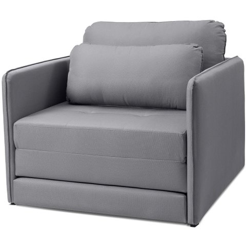 Poltrona Cama Solteiro Retrátil 1 Lugar 102cm Zora K01 Linho Soft Grafite - Lyam Decor