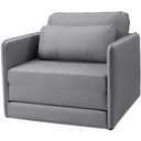 Ver imagem 1 de Poltrona Cama Solteiro Retrátil 1 Lugar 102cm Zora K01 Linho Soft Grafite - Lyam Decor