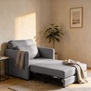 Ver imagem 5 de Poltrona Cama Solteiro Retrátil 1 Lugar 102cm Zora K01 Linho Soft Grafite - Lyam Decor