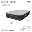 Ver imagem 2 de Colchão Inflável Casal Queen Raised com Bomba Lítio Usb Vg Plus Preto