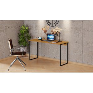 Mesa de Estudo Mega Tampo em Mdf e Estrutura Metálica:cinamomo