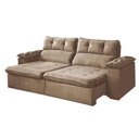 Ver imagem 1 de Sofa Retratil e Reclinavel Toronto 250cm Kc Rei de Casa Veludo Bege