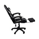 Ver imagem 3 de Cadeira Gamer Stillus Ergonômica com Apoio para Os Pés Preto e Branco