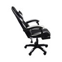Ver imagem 4 de Cadeira Gamer Stillus Ergonômica com Apoio para Os Pés Preto e Branco