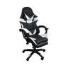Cadeira Gamer Stillus Ergonômica com Apoio para Os Pés Preto e Branco - 10
