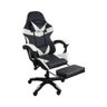 Cadeira Gamer Stillus Ergonômica com Apoio para Os Pés Preto e Branco - 1