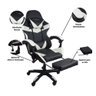 Cadeira Gamer Stillus Ergonômica com Apoio para Os Pés Preto e Branco - 8