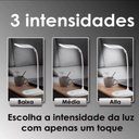 Ver imagem 6 de Luminaria Led Articulada Touch Flexivel para Mesa Abajur Recarregavel Branca para Leitura Estudo Esc