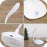 Luminaria Led Articulada Touch Flexivel para Mesa Abajur Recarregavel Branca para Leitura Estudo Esc - 8