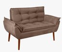 Ver imagem 1 de Kit 01 Namoradeira Opala 02 Lugares Decorativa Suede
