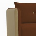 Ver imagem 7 de Kit 2 Poltronas Aviv para Sala Escritório Recepção Linho Terracota Premium Easy Clean Corino Caramel
