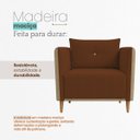 Ver imagem 5 de Kit 2 Poltronas Aviv para Sala Escritório Recepção Linho Terracota Premium Easy Clean Corino Caramel