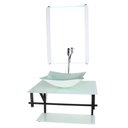 Ver imagem 2 de GABINETE DE VIDRO PARA BANHEIRO 60CM AP CUBA RETANGULAR BRANCO FULL