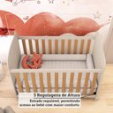 Ver imagem 7 de Berço Americano com Rodízios 100% MDF Mimo Espresso Móveis Bege Off White/Amêndoa