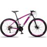 Bicicleta Aro 29 Dropp Race 24 Vel Câmbio Traseiro Freio a Disco Bike Mtb Alumínio Preto+rosa - 1