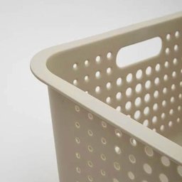 Kit 4 Caixas Organizadoras 40l Maxi Bege Cesto Plástico com Alça Lateral Multiuso Organizador ou - 3