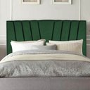 Ver imagem 1 de Cabeceira Estofada Bélgica 160CM Queen Suede Verde - D A DECOR
