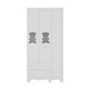 Ver imagem 7 de Guarda-roupa Infantil 92cm com Vidro 3 Portas e 2 Gavetas Ternura Multimóveis Mp4477 Branco