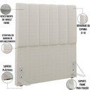 Ver imagem 4 de Cabeceira Cama Box Solteiro 100 cm Dália W01 Bouclê Creme - Lyam Decor