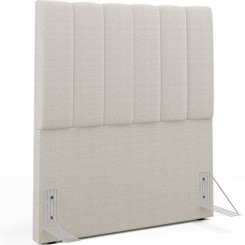 Cabeceira Cama Box Solteiro 100 cm Dália W01 Bouclê Creme - Lyam Decor