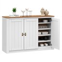 Ver imagem 6 de Balcão Aparador Buffet Madeira Maciça 3 Portas Bolton Branco